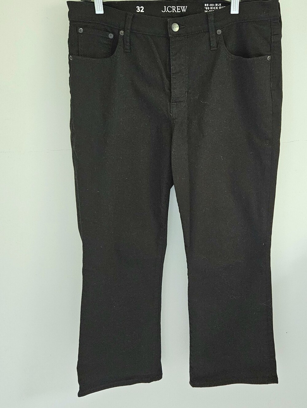 J. Crew RE-03 Black Kick Out Jeans
